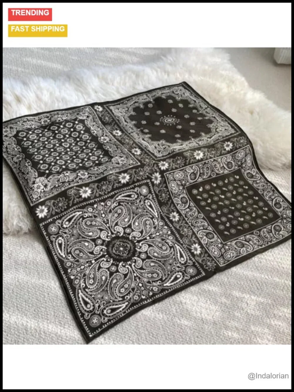 100% Mulberry Silk Scarf Small Square Hair Bandana Neckerchief